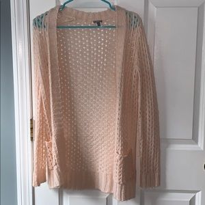 Charlotte Russe light pink cardigan